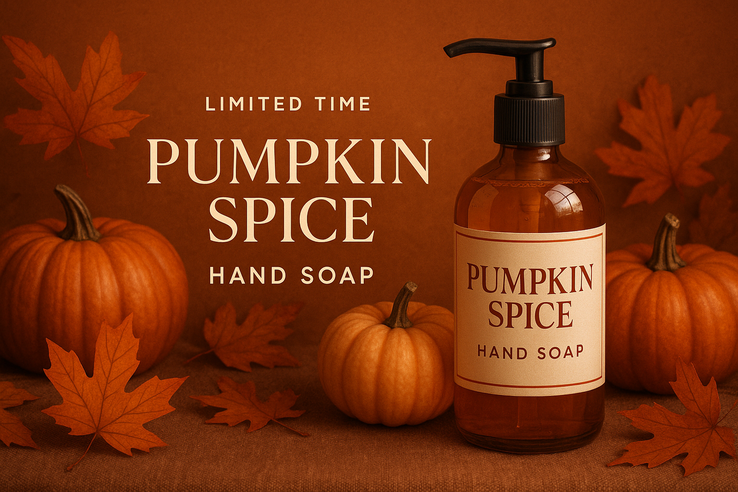 Pumpkin Spice Hand Soap Promotional Banner